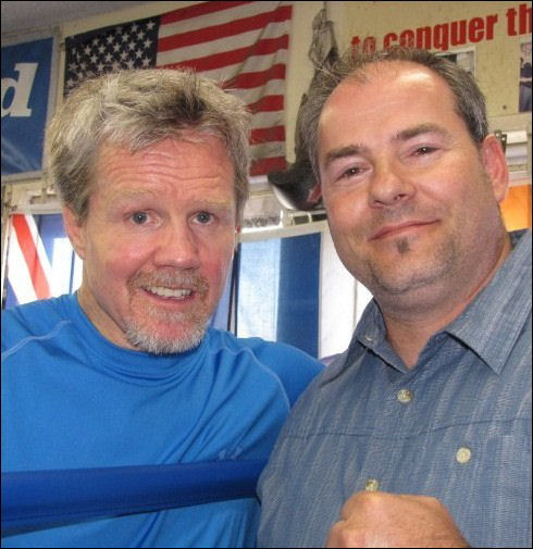 Hall-of-Fame bound trainer Freddy Roach with new UBO Canada Representative Richard Blouin.