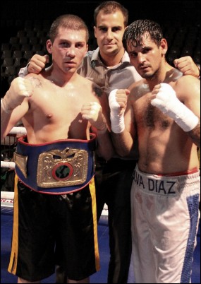 Ribchev, promoter Vasko Vasilev and Silva Diaz
