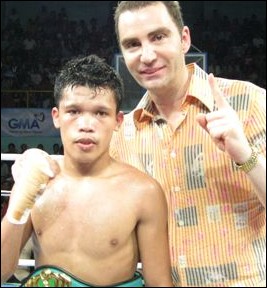 UBO World Title-Challenger Randy Petalcorin with manager Peter Maniatis