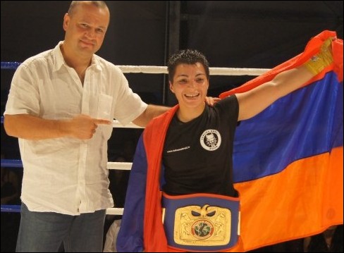 New UBO Female International Featherweight Champion Agnesse Boza. 